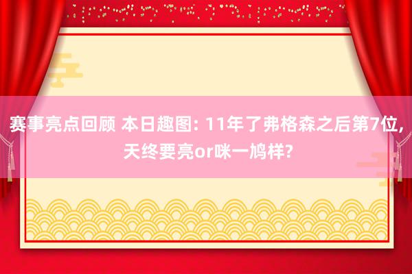 赛事亮点回顾 本日趣图: 11年了弗格森之后第7位, 天终要亮or咪一鸠样?