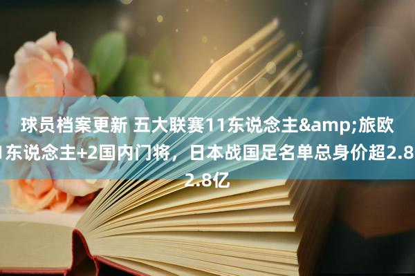 球员档案更新 五大联赛11东说念主&旅欧21东说念主+2国内门将，日本战国足名单总身价超2.8亿