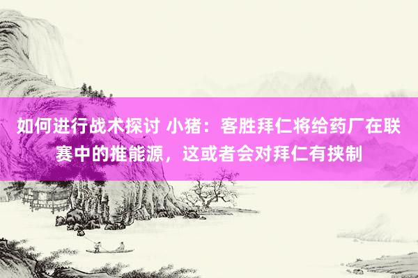 如何进行战术探讨 小猪：客胜拜仁将给药厂在联赛中的推能源，这或者会对拜仁有挟制