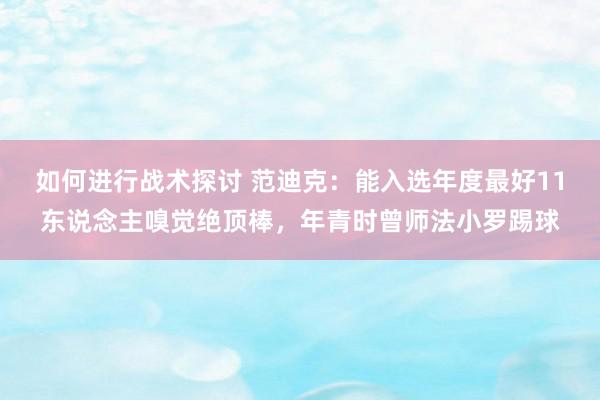 如何进行战术探讨 范迪克：能入选年度最好11东说念主嗅觉绝顶棒，年青时曾师法小罗踢球