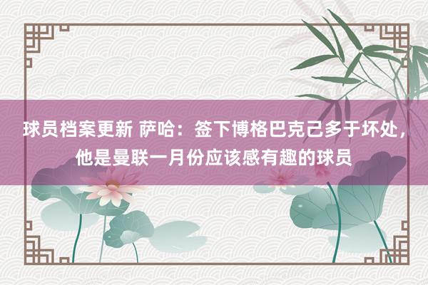 球员档案更新 萨哈：签下博格巴克己多于坏处，他是曼联一月份应该感有趣的球员