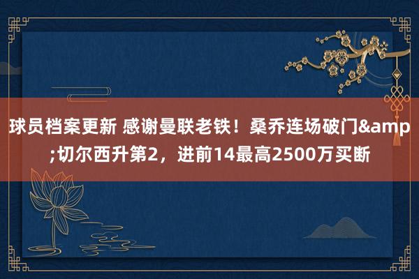 球员档案更新 感谢曼联老铁！桑乔连场破门&切尔西升第2，进前14最高2500万买断