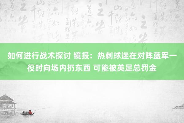 如何进行战术探讨 镜报：热刺球迷在对阵蓝军一役时向场内扔东西 可能被英足总罚金