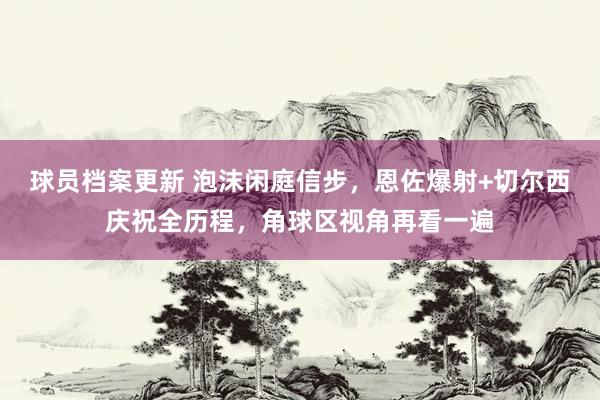 球员档案更新 泡沫闲庭信步，恩佐爆射+切尔西庆祝全历程，角球区视角再看一遍