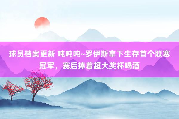 球员档案更新 吨吨吨~罗伊斯拿下生存首个联赛冠军，赛后捧着超大奖杯喝酒