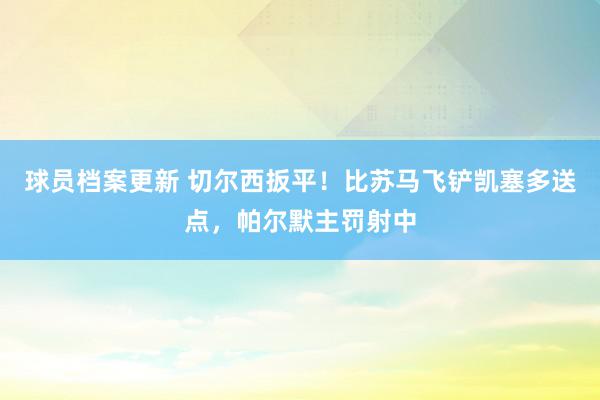 球员档案更新 切尔西扳平！比苏马飞铲凯塞多送点，帕尔默主罚射中